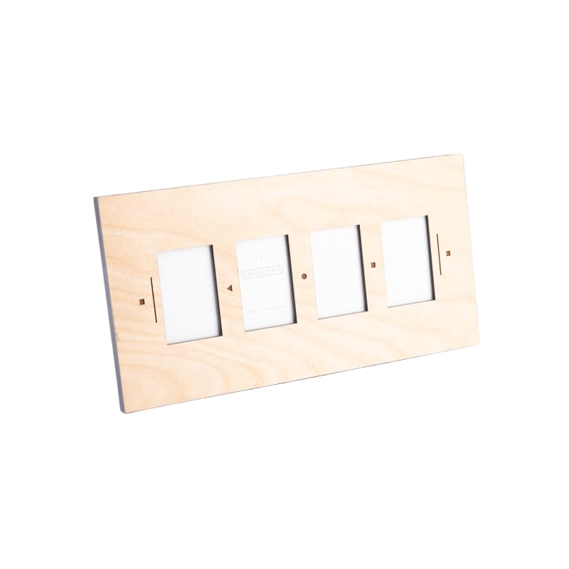 Amerigo Lasercraft. 4 Slots Wooden Picture Frame. Large Size