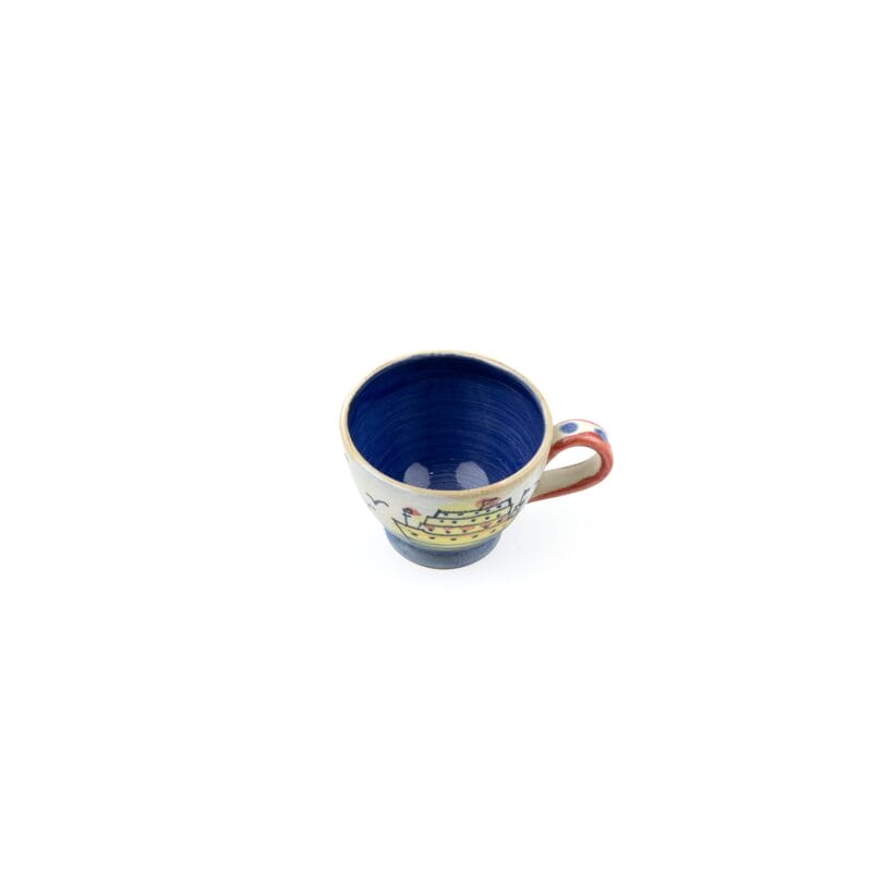 Idée Art Exclusive. Blue Porcelain Mug. Small Size