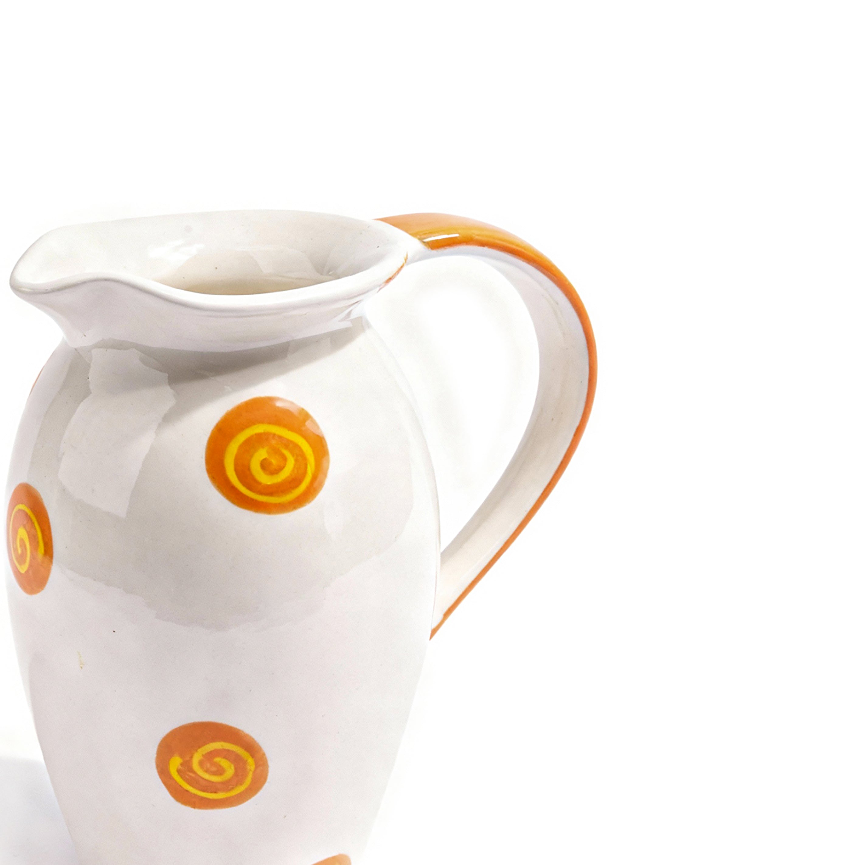 Idée Art Exclusive. Orange Porcelain Jug. Medium Size