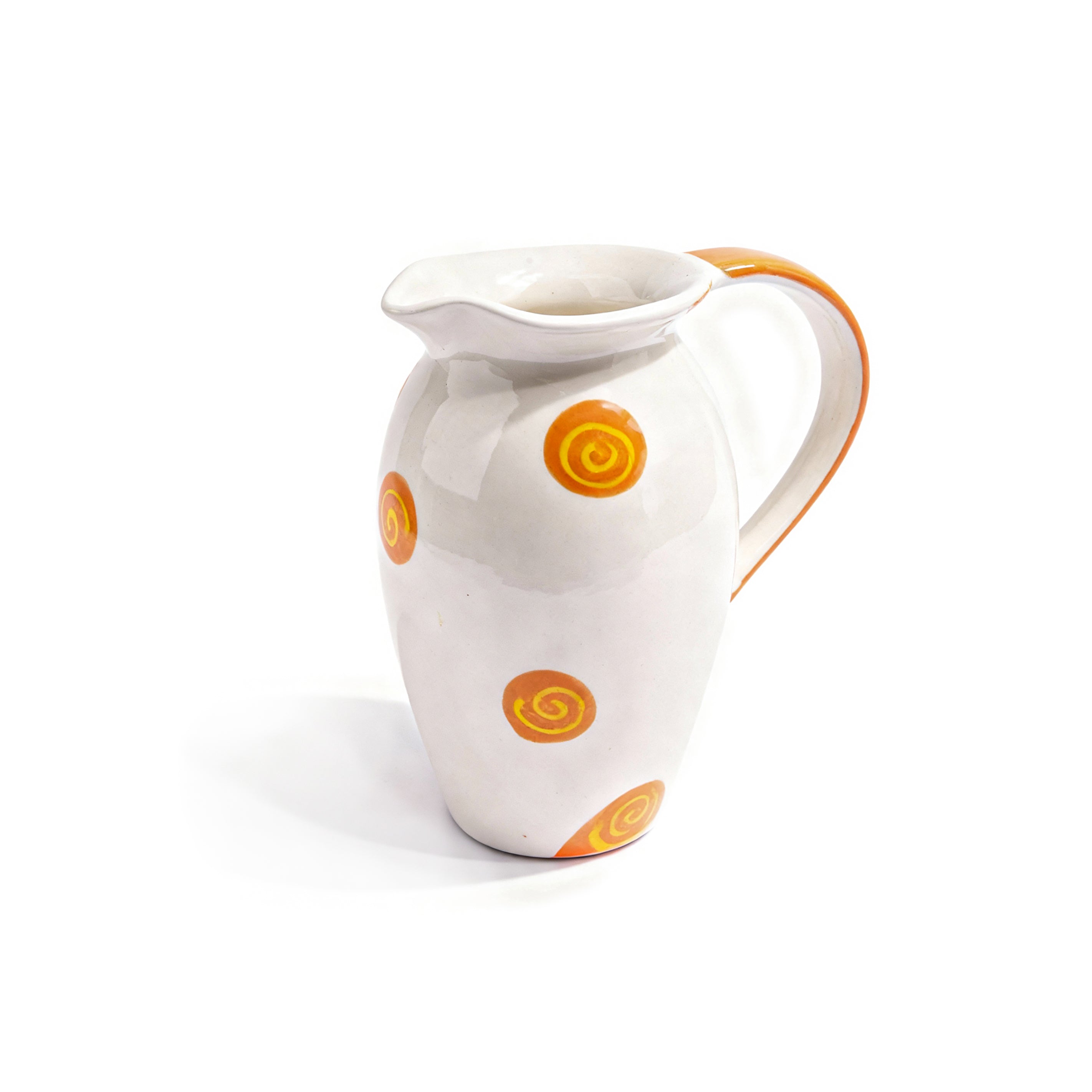 Idée Art Exclusive. Orange Porcelain Jug. Medium Size