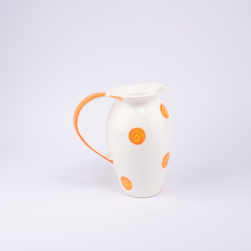 Idée Art Exclusive. Orange Porcelain Jug. Medium Size