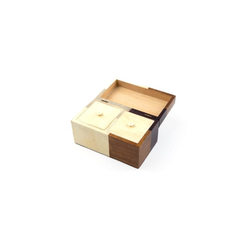Idée Art Exclusive. Wooden Box with Leather Cover. Small Size