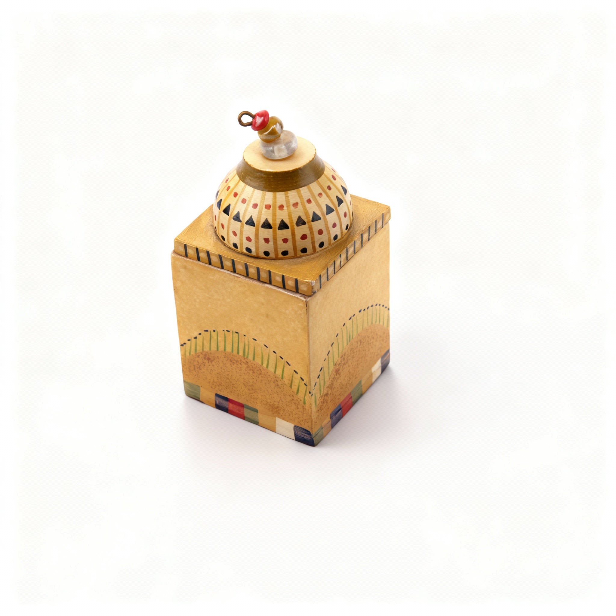 Idée Art Exclusive. Wooden Box with Dome-Shaped Lid. Small Size