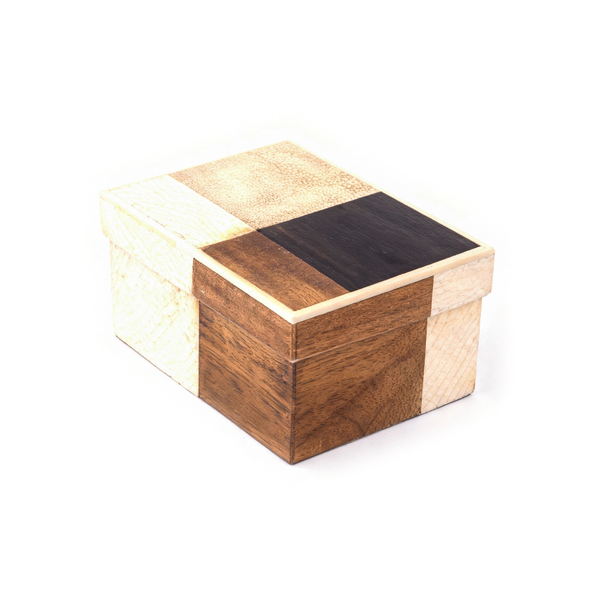 Idée Art Exclusive. Wooden Box with Leather Cover. Small Size