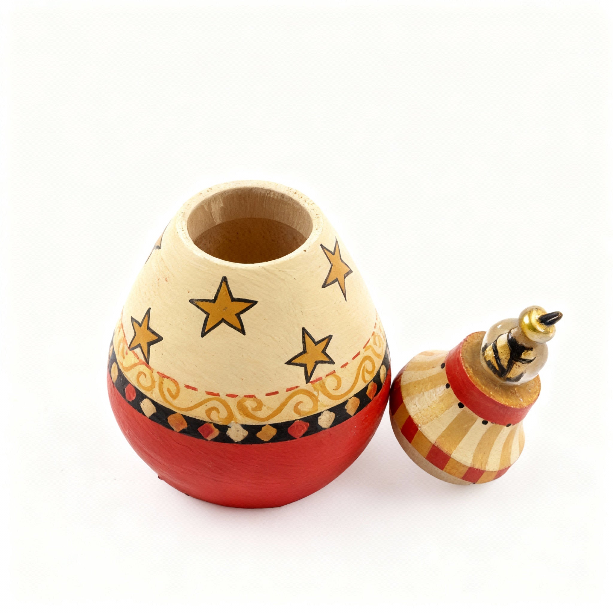 Idée Art Exclusive. Wooden Box with Stars Design. Small Size