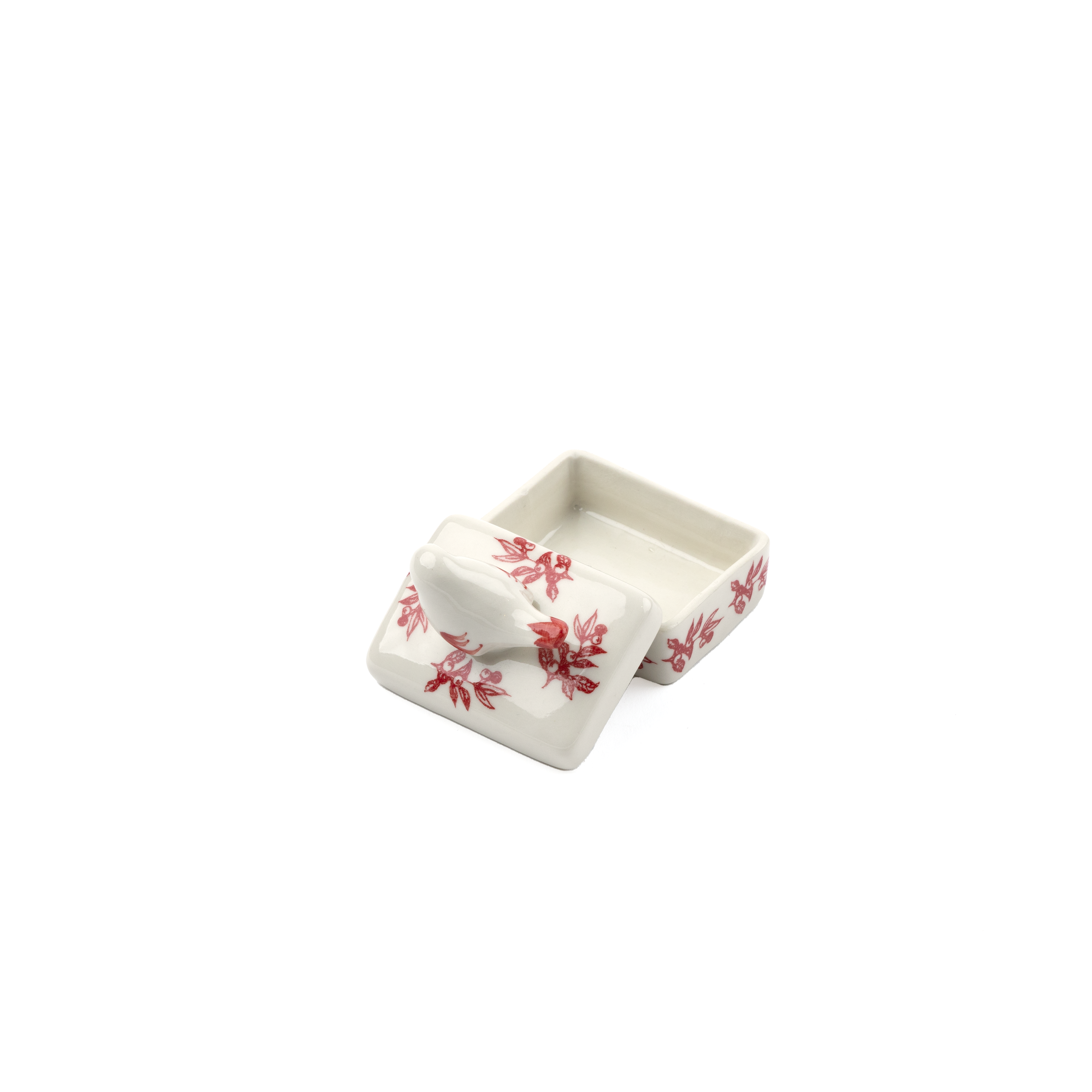 Idée Art Exclusive. Porcelain Box with Bird-Shaped Lid. Small Size