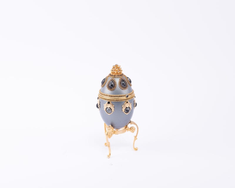 Idée Art Exclusive. Fabergé-style Egg Souvenir Box Studded with Swarovski. Small Size