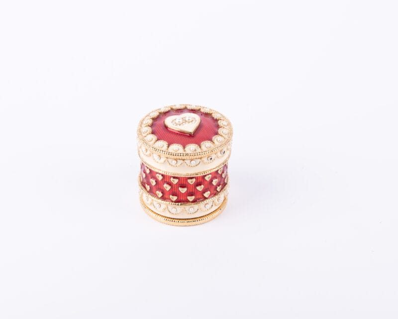 Idée Art Exclusive. Jewellery Box Studded with Swarovski & Pearls. Small Size