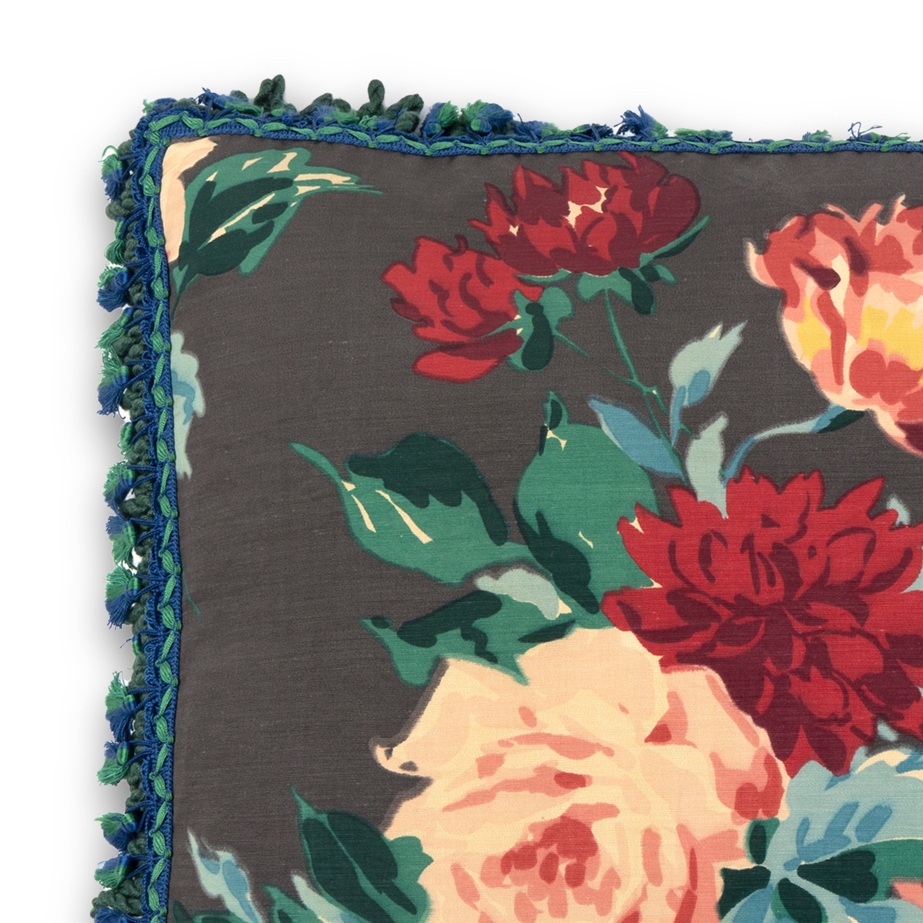 Idée Art Exclusive. Square Cushion with Roses Motif. Large Size