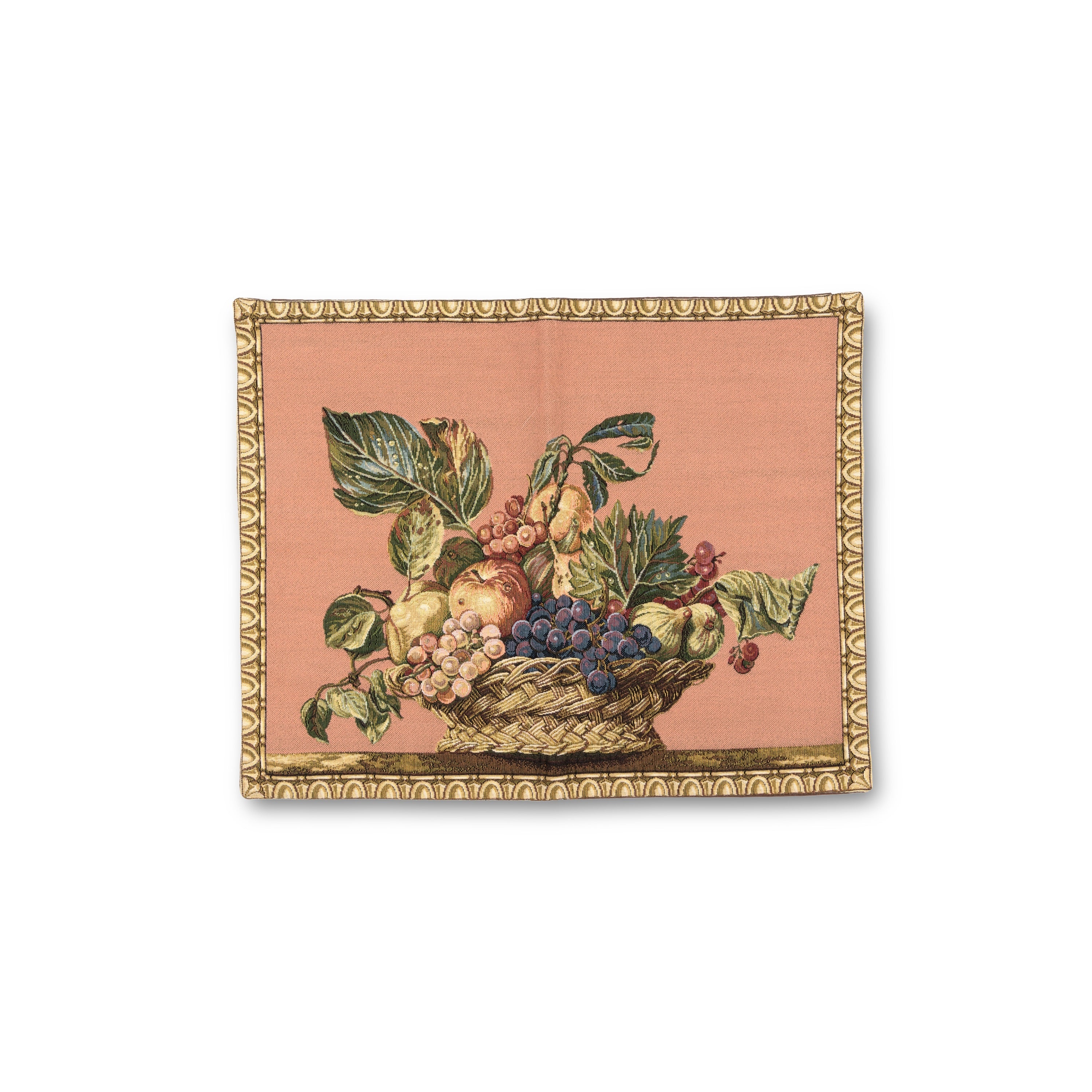 Idée Art Exclusive. Handmade Tapestry Tableau With Fruits Basket Design. Large Size