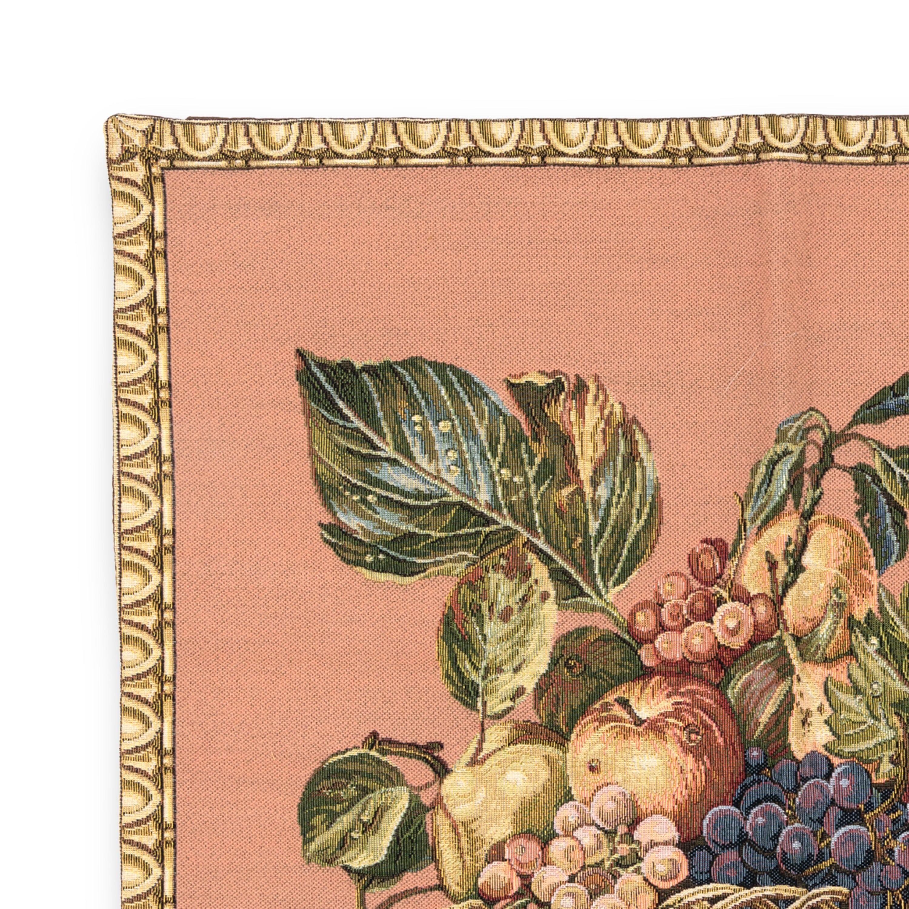 Idée Art Exclusive. Handmade Tapestry Tableau With Fruits Basket Design. Large Size