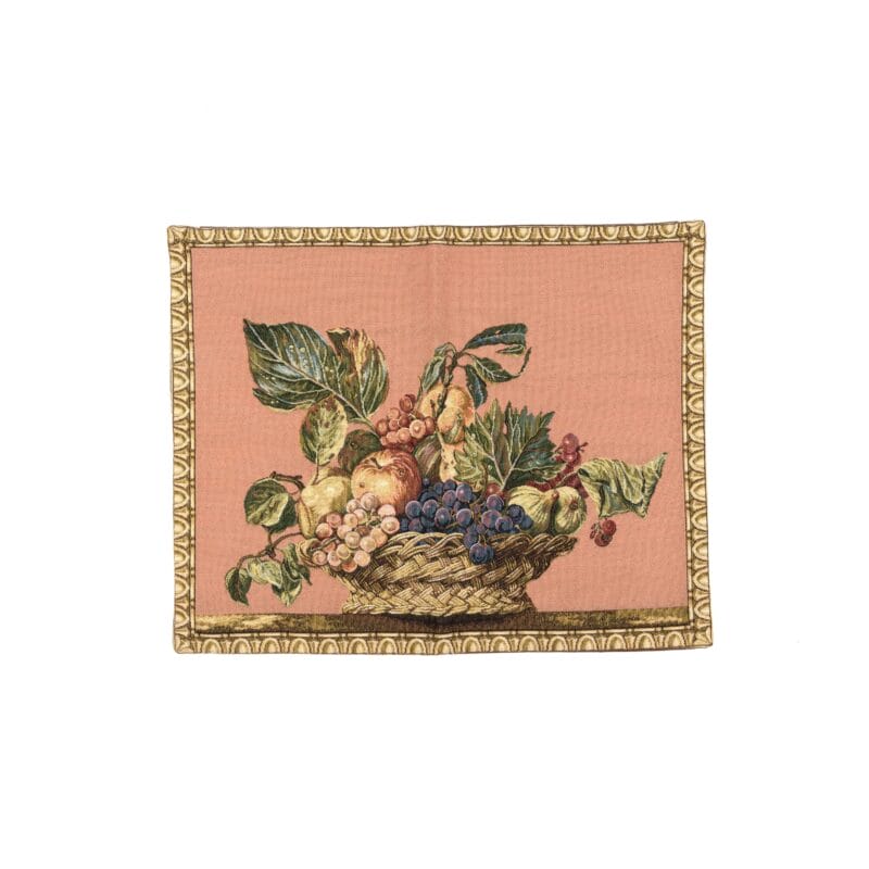 Idée Art Exclusive. Handmade Tapestry Tableau With Fruits Basket Design. Large Size