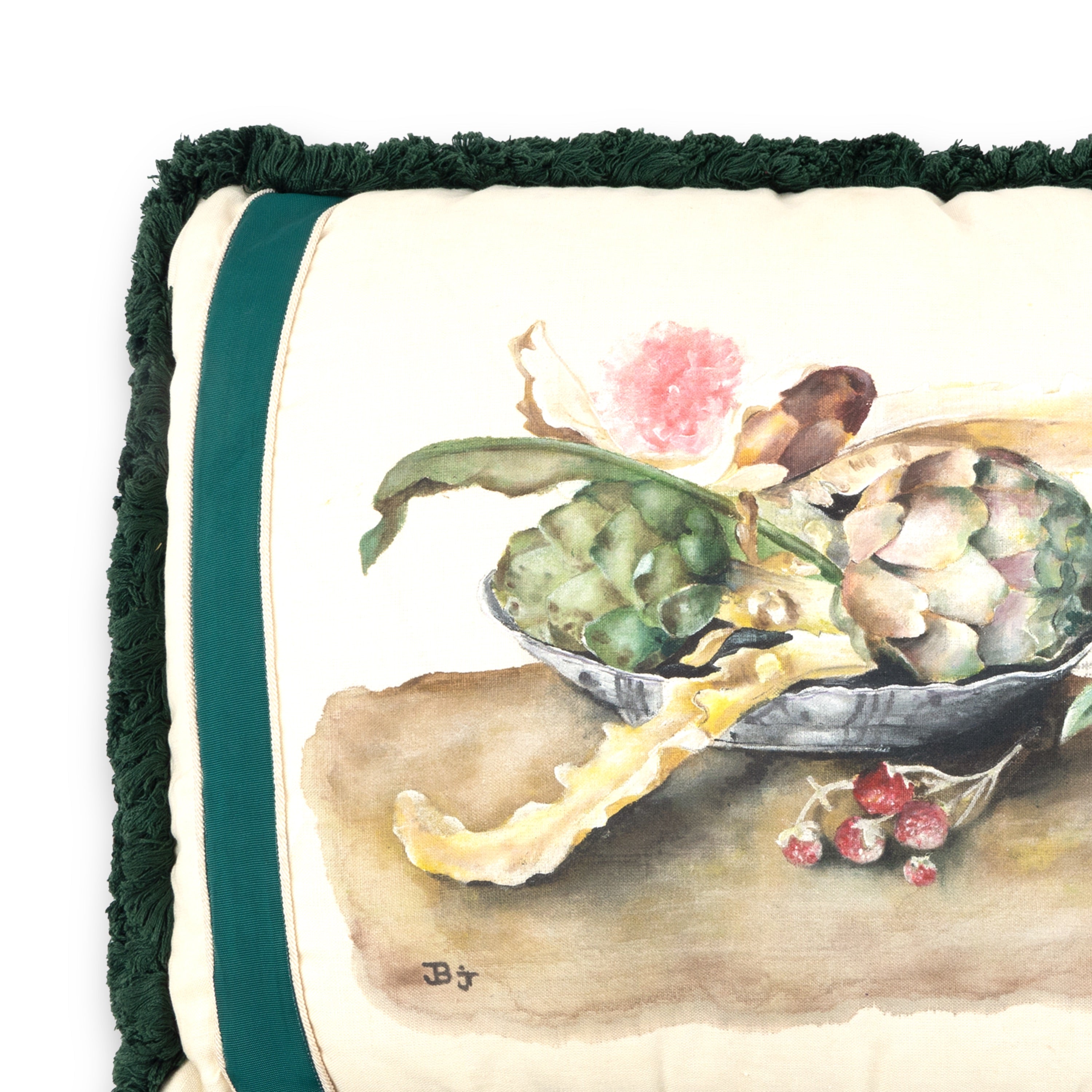 Idée Art Exclusive. Cushion with Vegetables Motif. Large Size