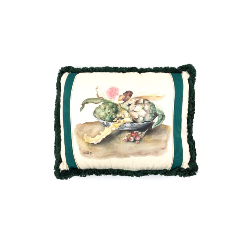 Idée Art Exclusive. Cushion with Vegetables Motif. Large Size