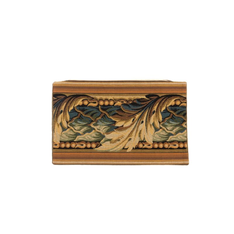 Idée Art Exclusive. Brown & Gold Cushion with Leaf Motif. Large Size