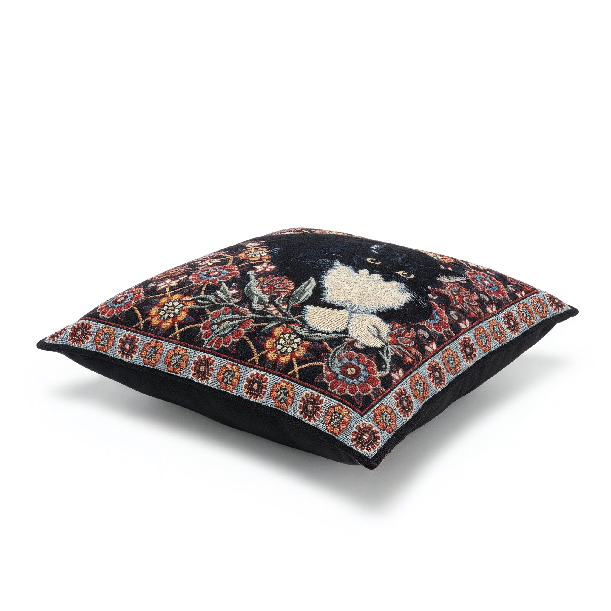Idée Art Exclusive. Cushion with Cat Motif. Large Size