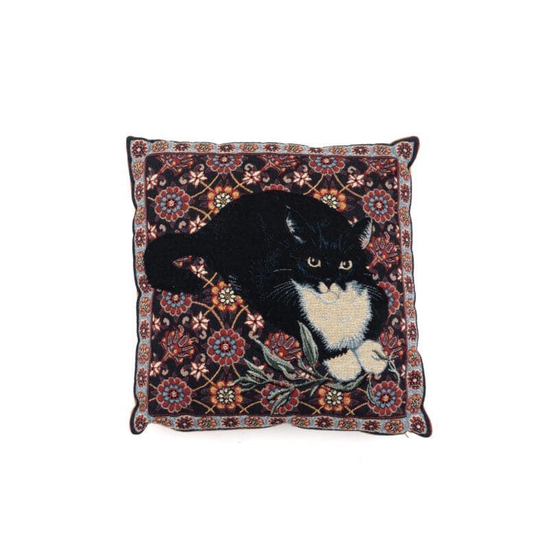 Idée Art Exclusive. Cushion with Cat Motif. Large Size