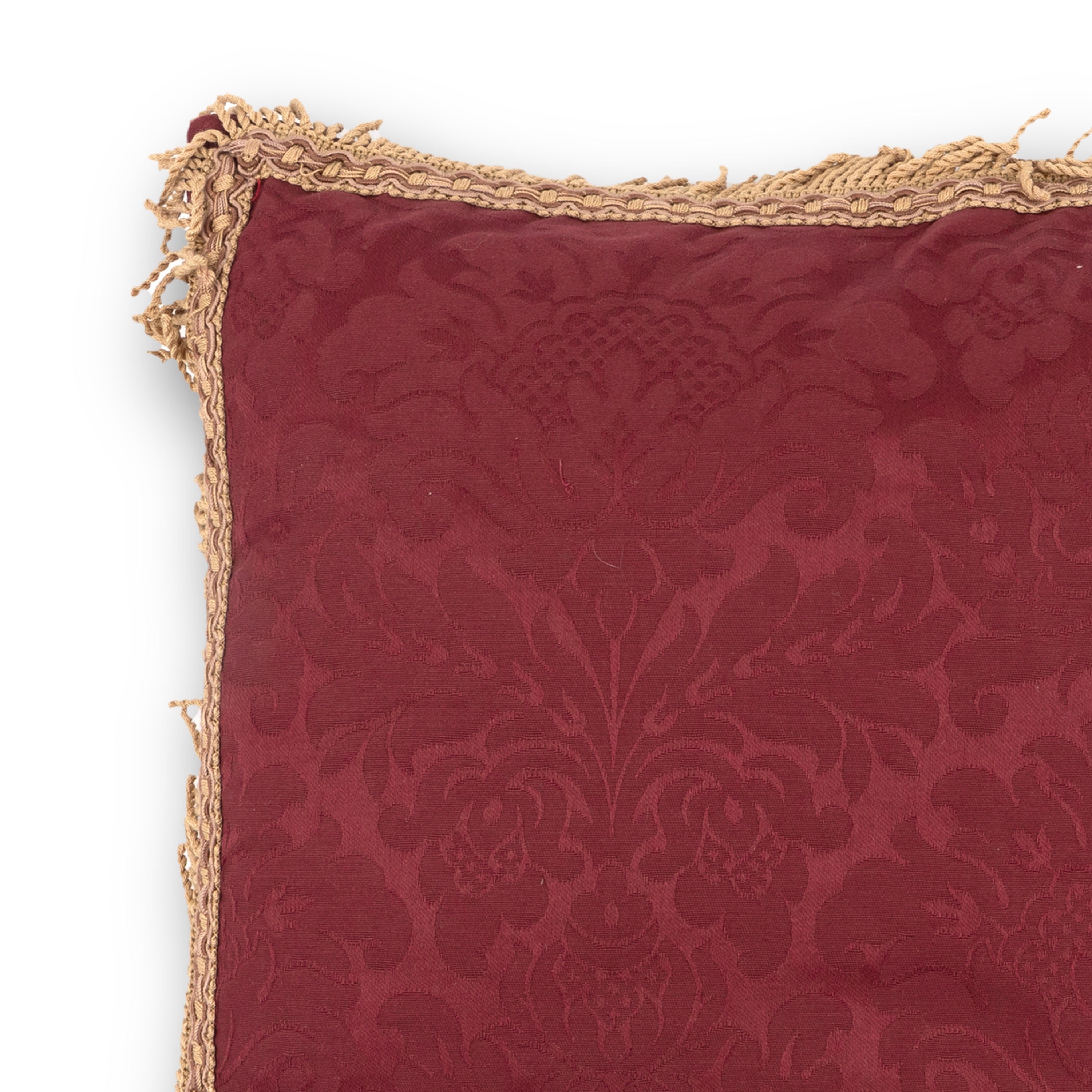 Idée Art Exclusive. Square Burgundy Cushion. Large