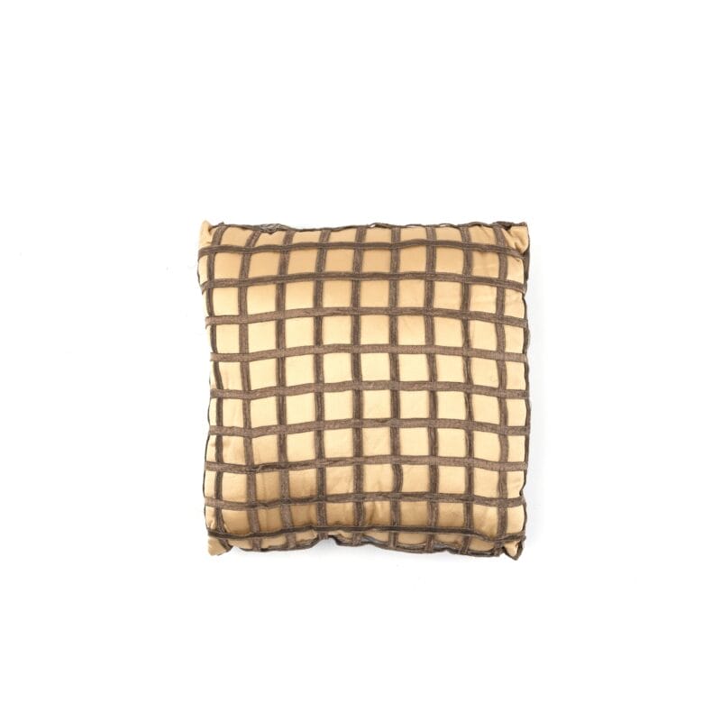 Idée Art Exclusive. Handmade Checkered Pattern Cushion. Medium Size