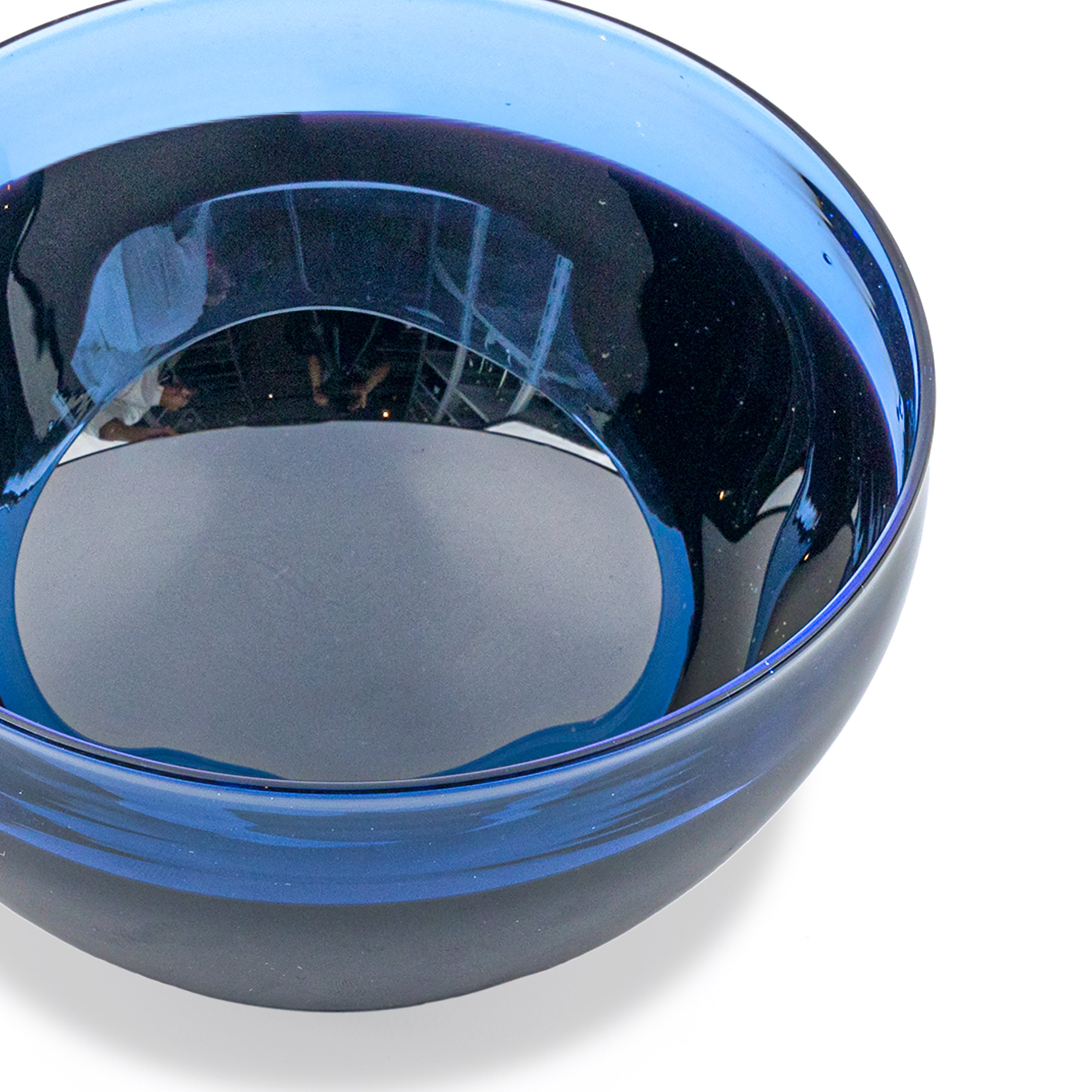 Idée Art Exclusive. Blue Glass Decorative Bowl. Small Size
