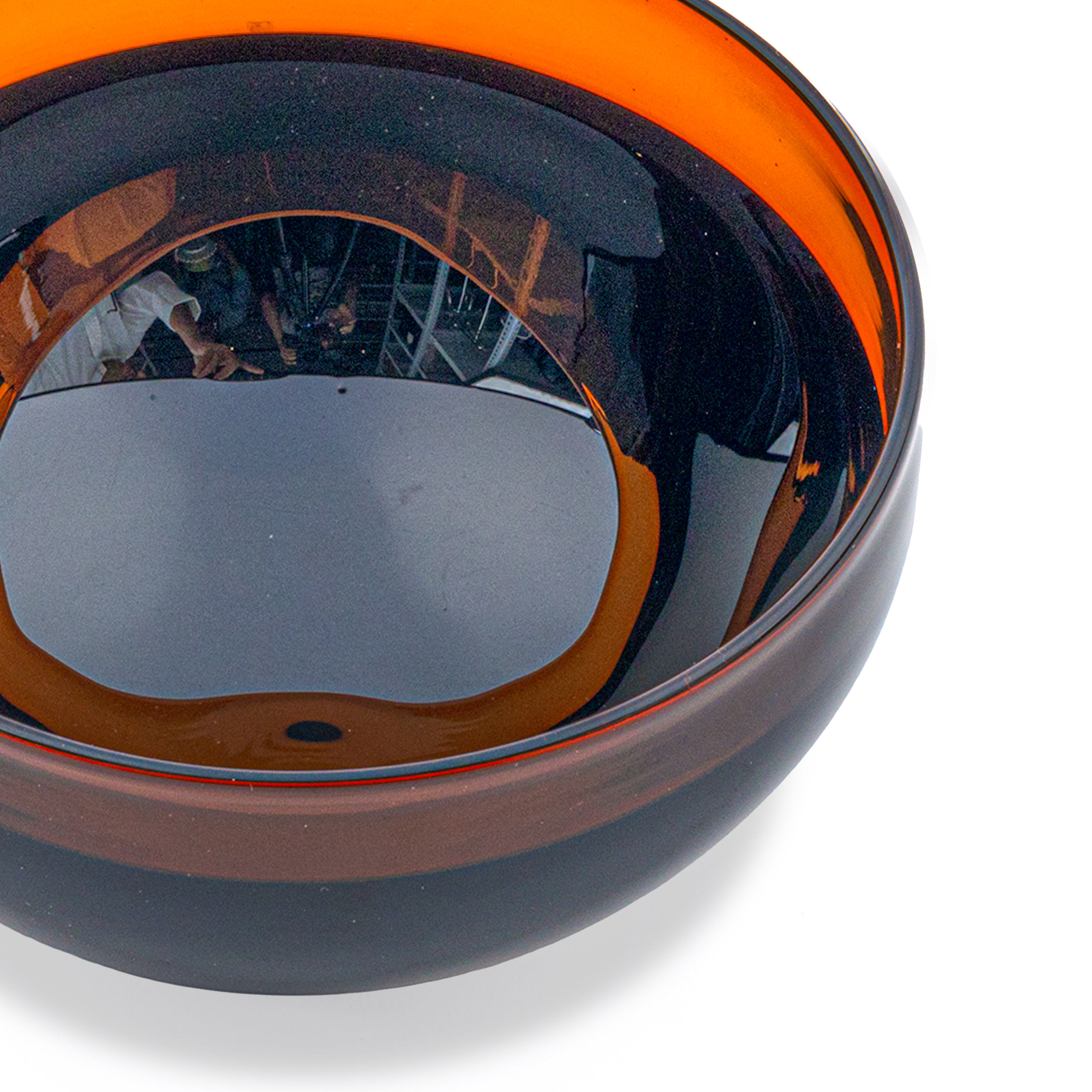 Idée Art Exclusive. Brown Glass Decorative Bowl. Small Size