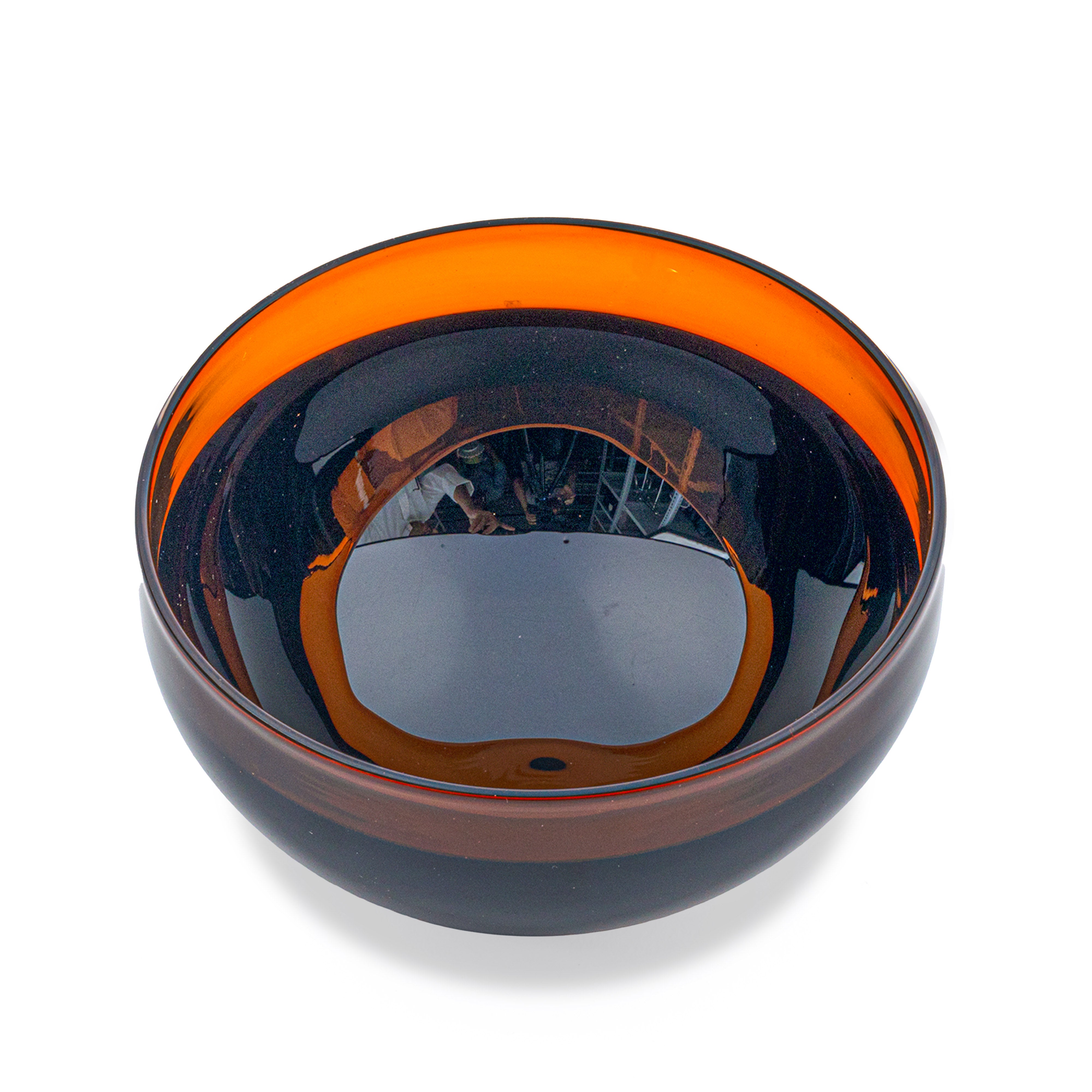 Idée Art Exclusive. Brown Glass Decorative Bowl. Small Size