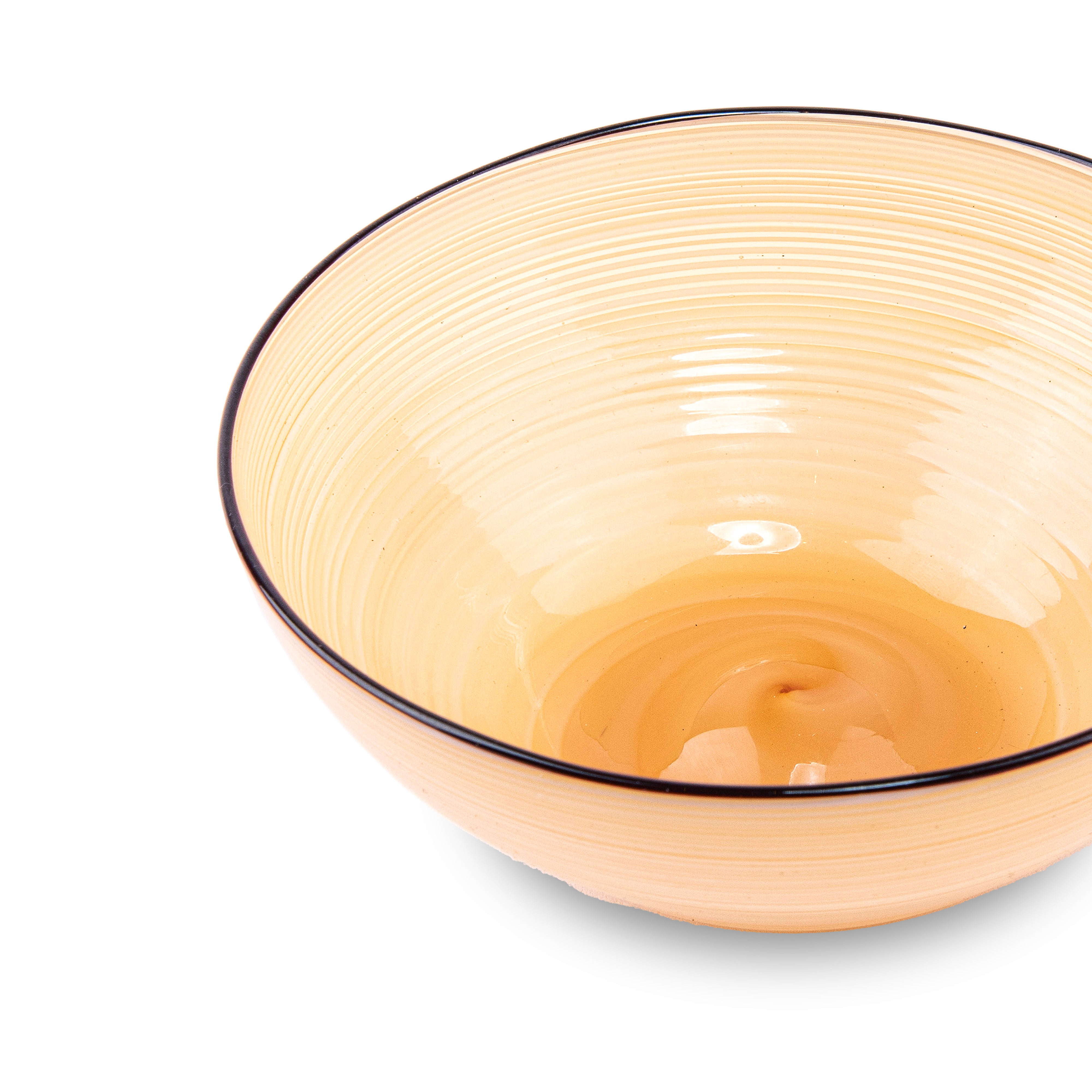 Idée Art Exclusive. Yellow Glass Decorative Bowl. Small Size