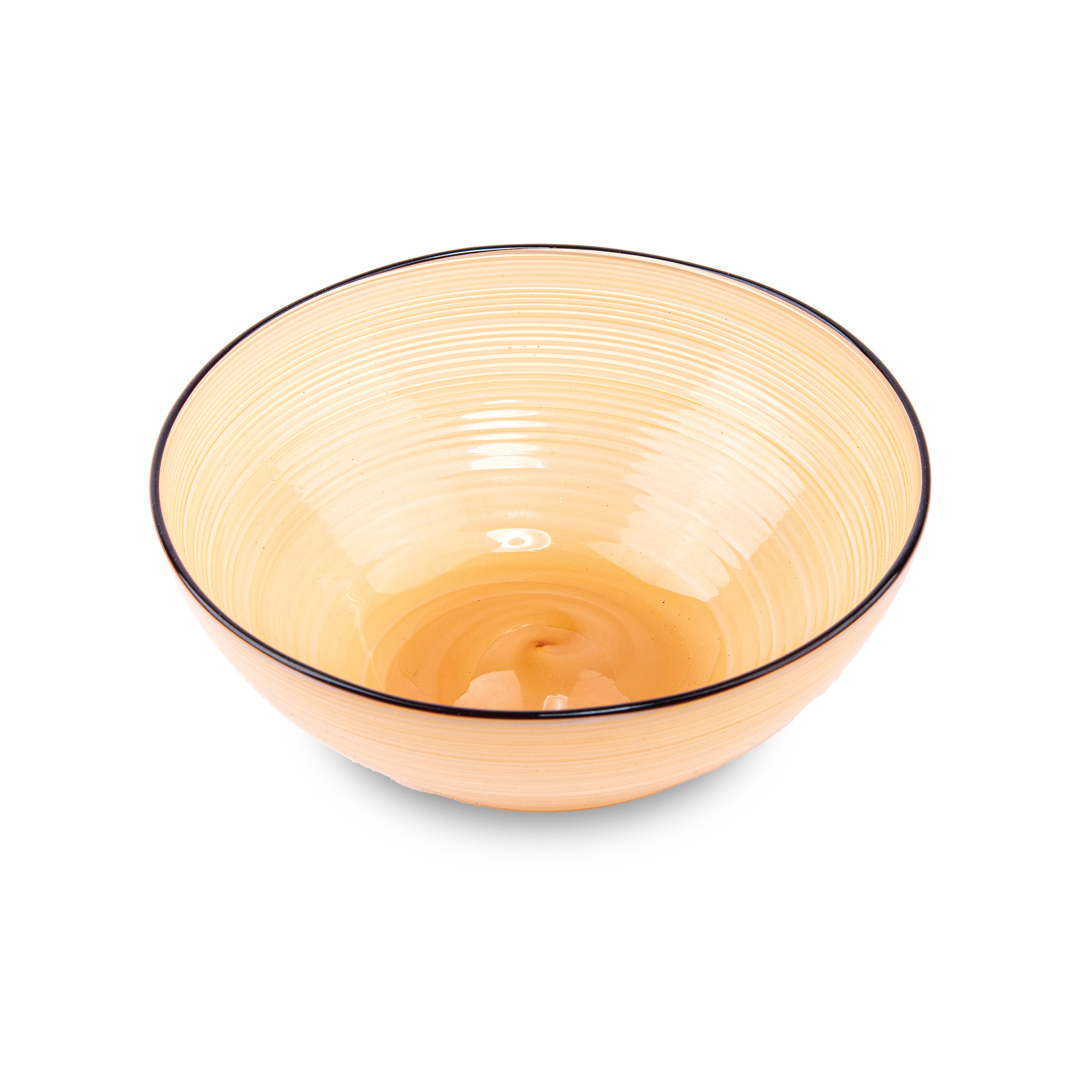 Idée Art Exclusive. Yellow Glass Decorative Bowl. Small Size