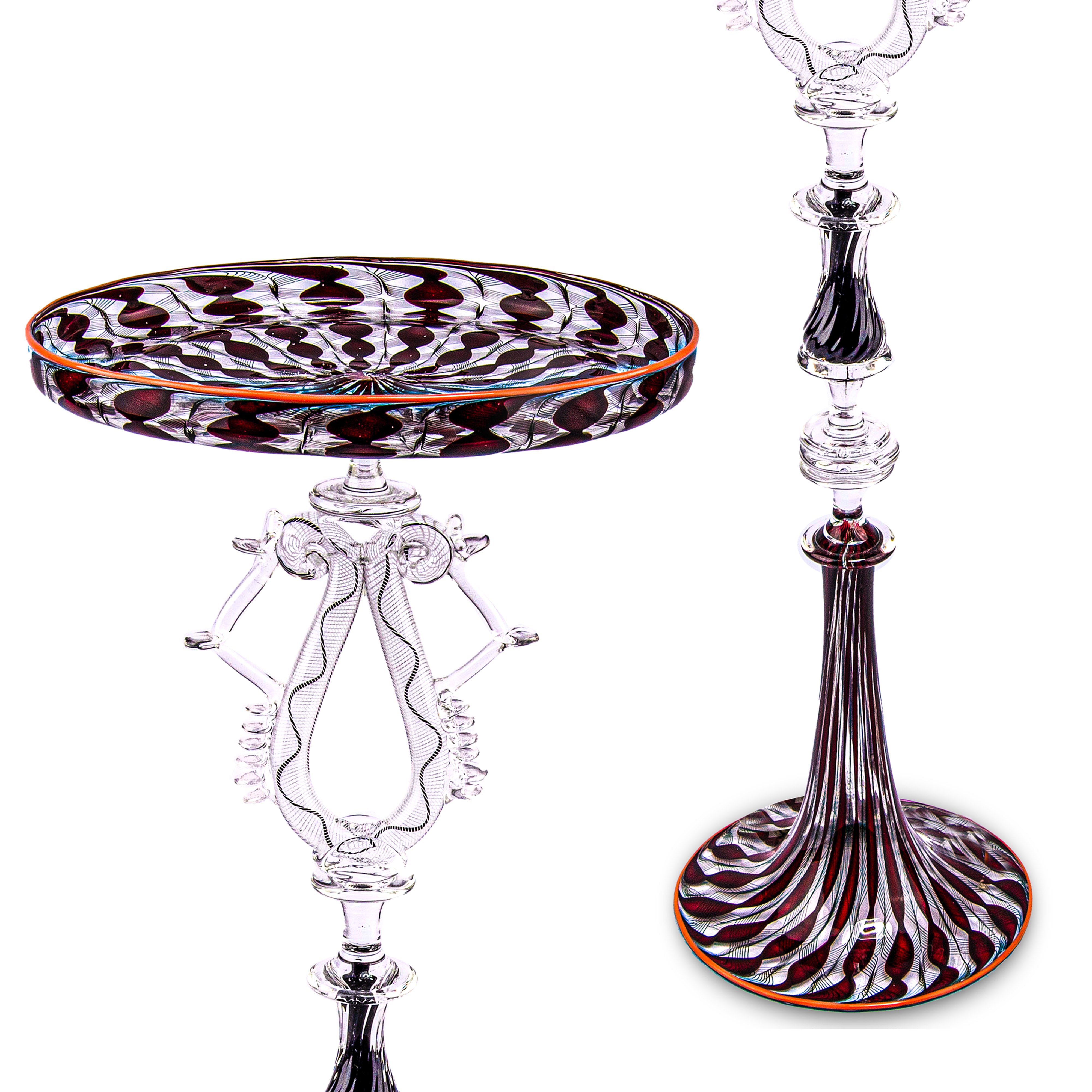 Idée Art Exclusive. Murano Glass Decorative Plate. Large Size