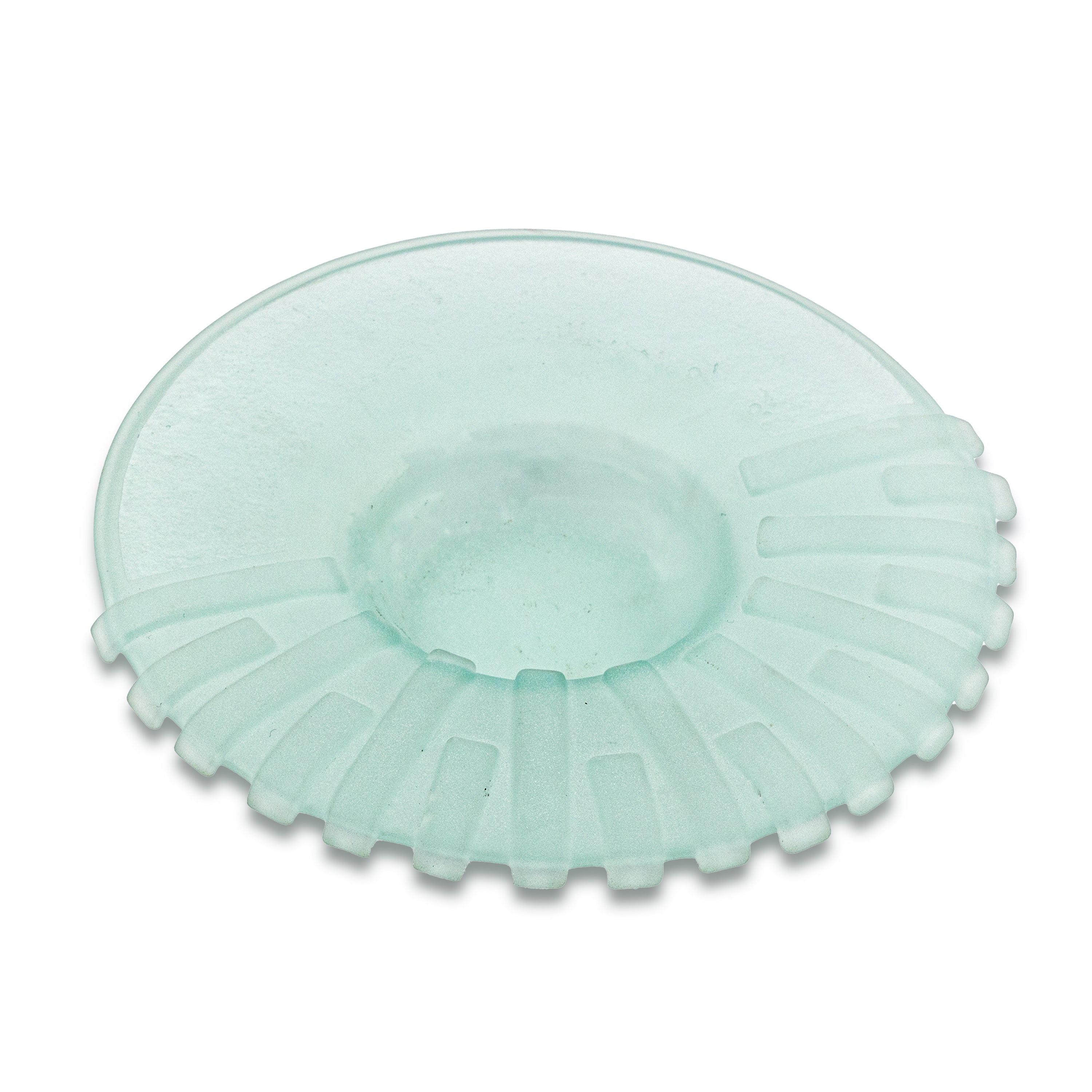 Idée Art Exclusive. Round Frosted Crystal Plate. Medium Size