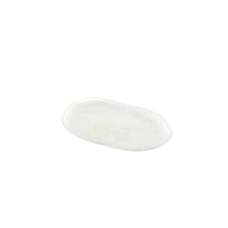 Idée Art Exclusive. White Glass Decorative Plate. Medium Size