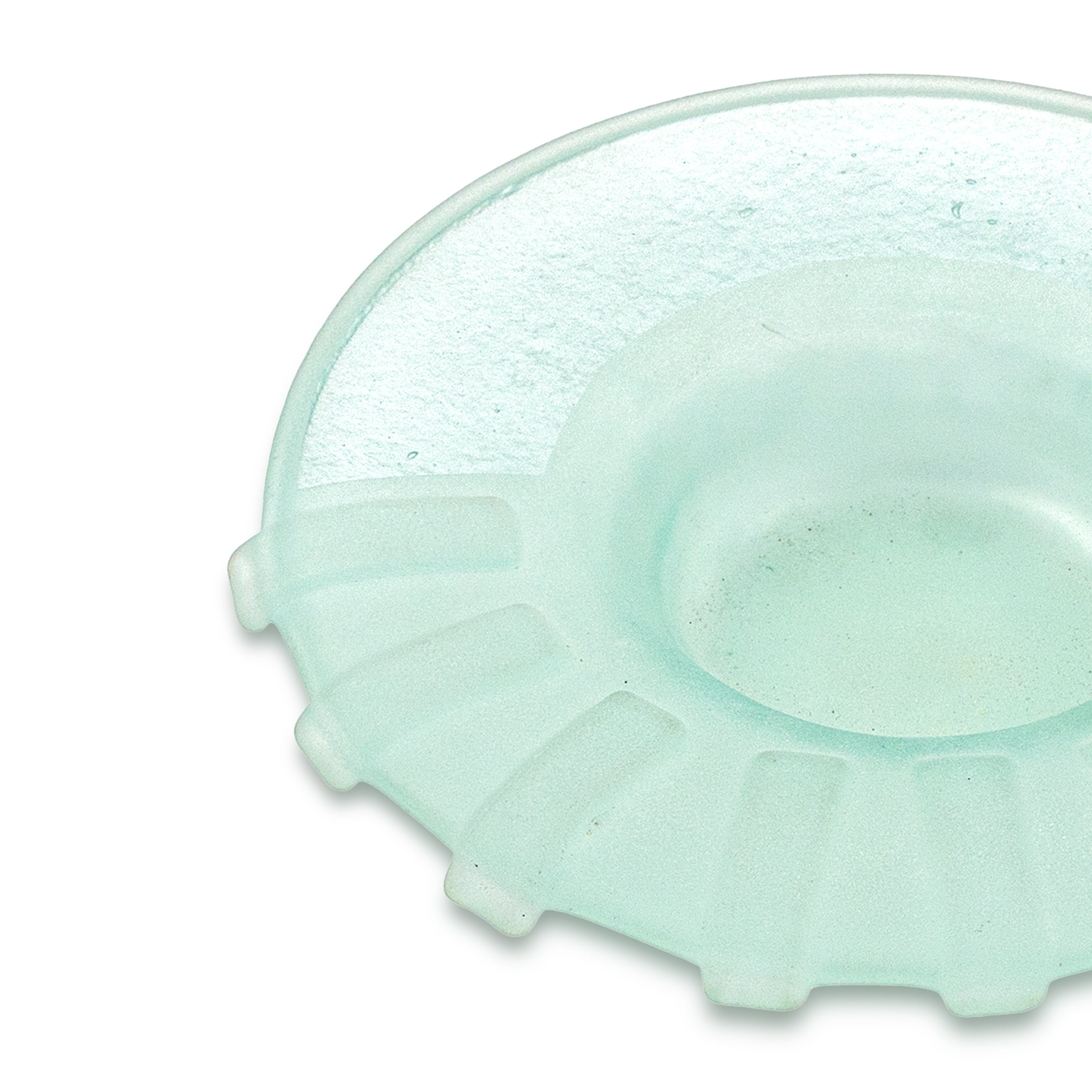 Idée Art Exclusive. Round Frosted Crystal Plate. Small Size