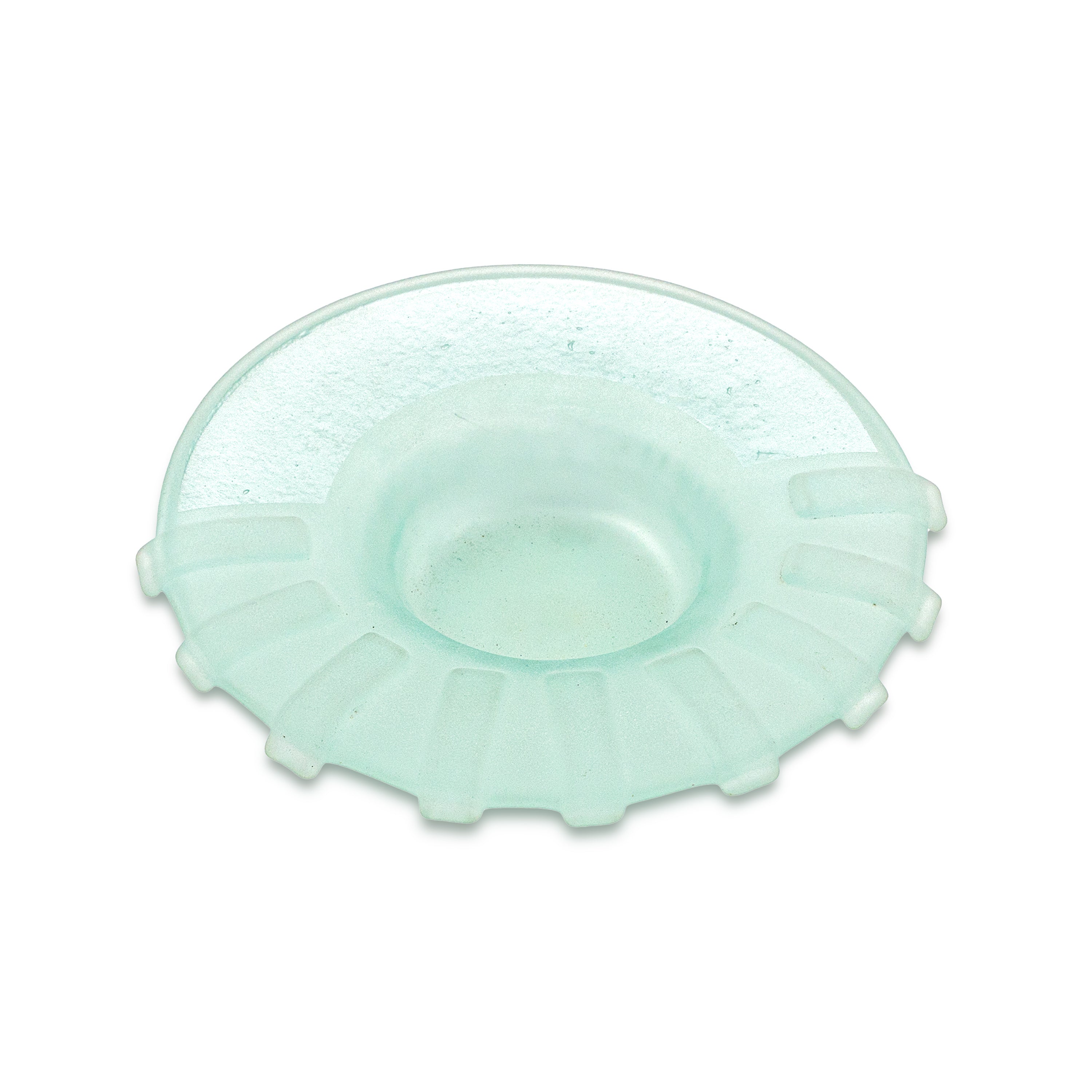 Idée Art Exclusive. Round Frosted Crystal Plate. Small Size