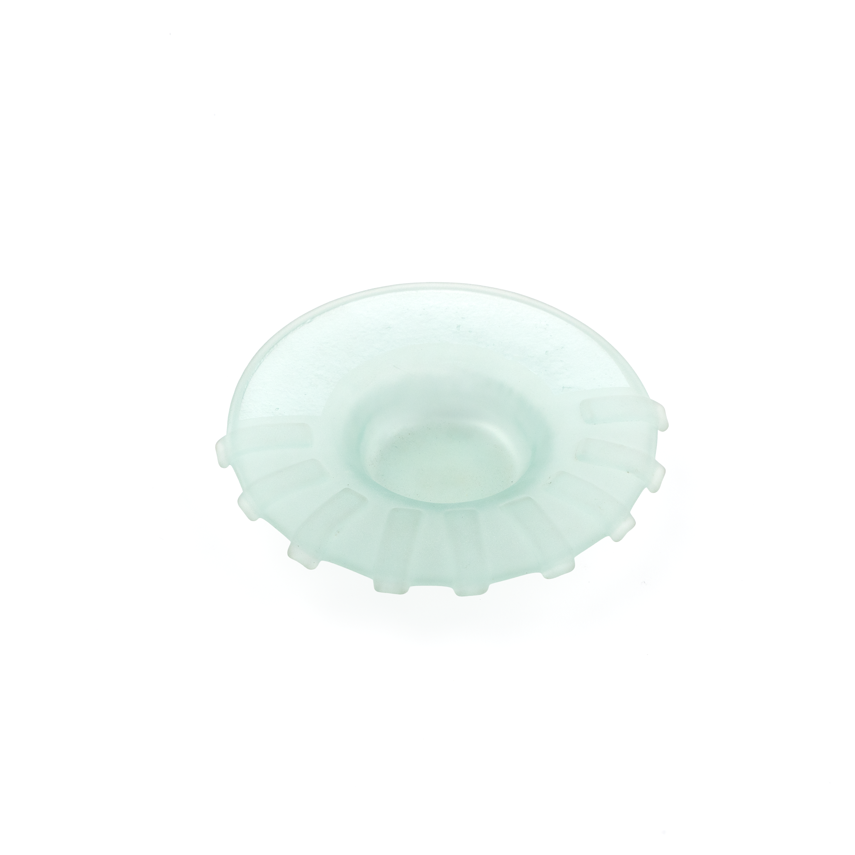 Idée Art Exclusive. Round Frosted Crystal Plate. Small Size