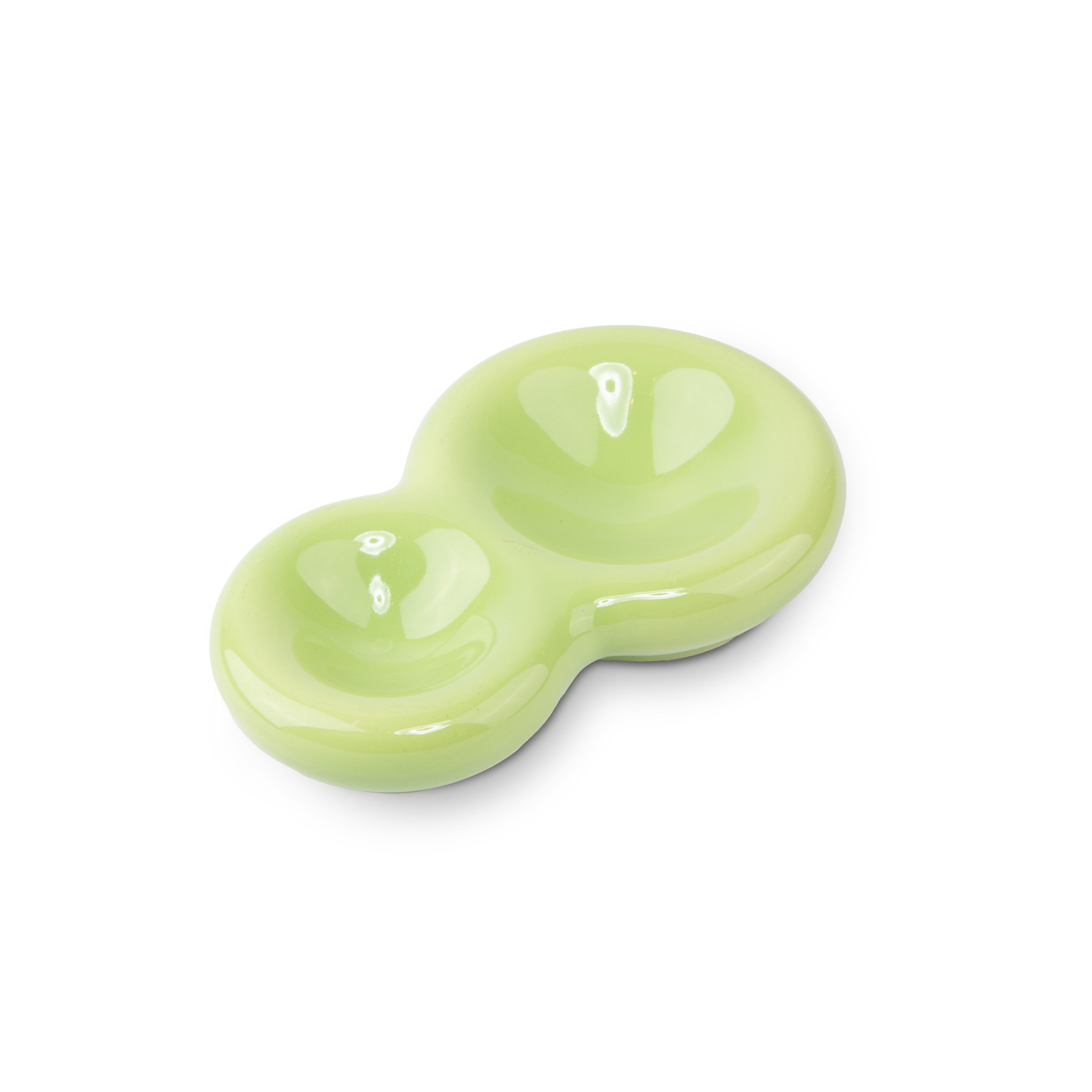 Idée Art Exclusive. Green Porcelain Ashtray. Medium Size