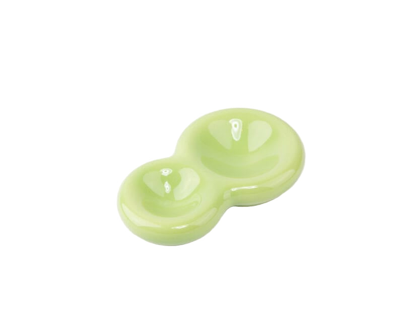 Idée Art Exclusive. Green Porcelain Ashtray. Medium Size