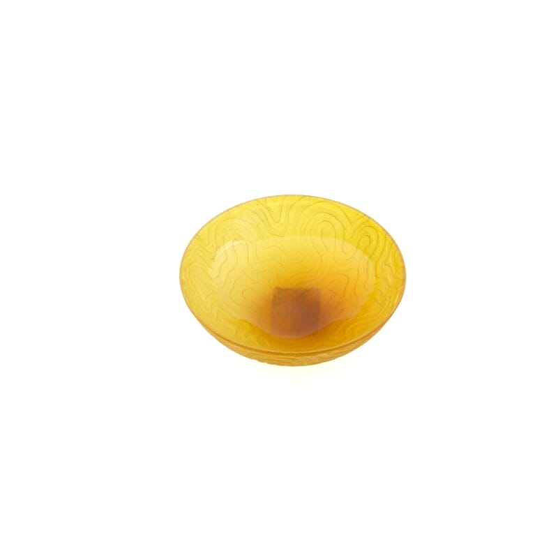Idée Art Exclusive. Yellow Glass Decorative Bowl. Small Size