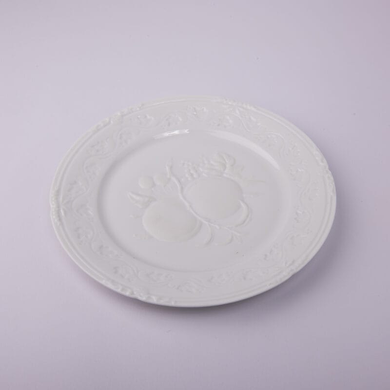 Idée Art Exclusive. Porcelain Decorative Plate with Fruit Design. Medium Size