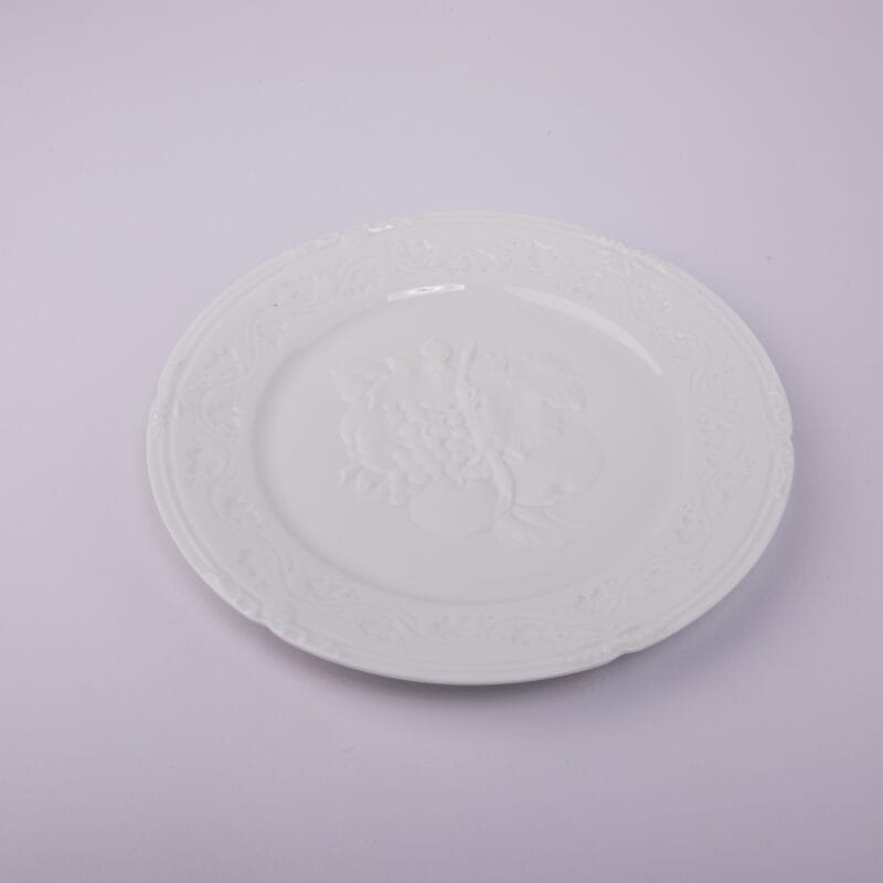 Idée Art Exclusive. Porcelain Decorative Plate with Fruit Design. Medium Size