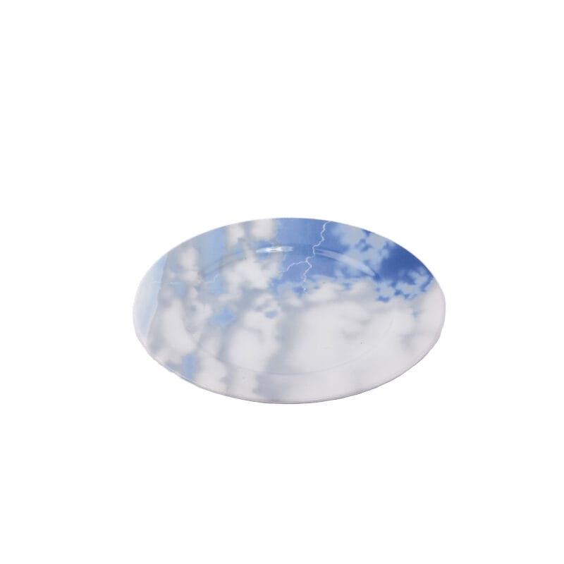 Idée Art Exclusive. Porcelain Decorative Plate with Clouds Design. Medium Size