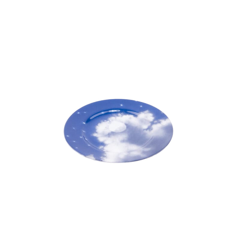 Idée Art Exclusive. Porcelain Decorative Plate with Clouds & Moon Design. Medium Size