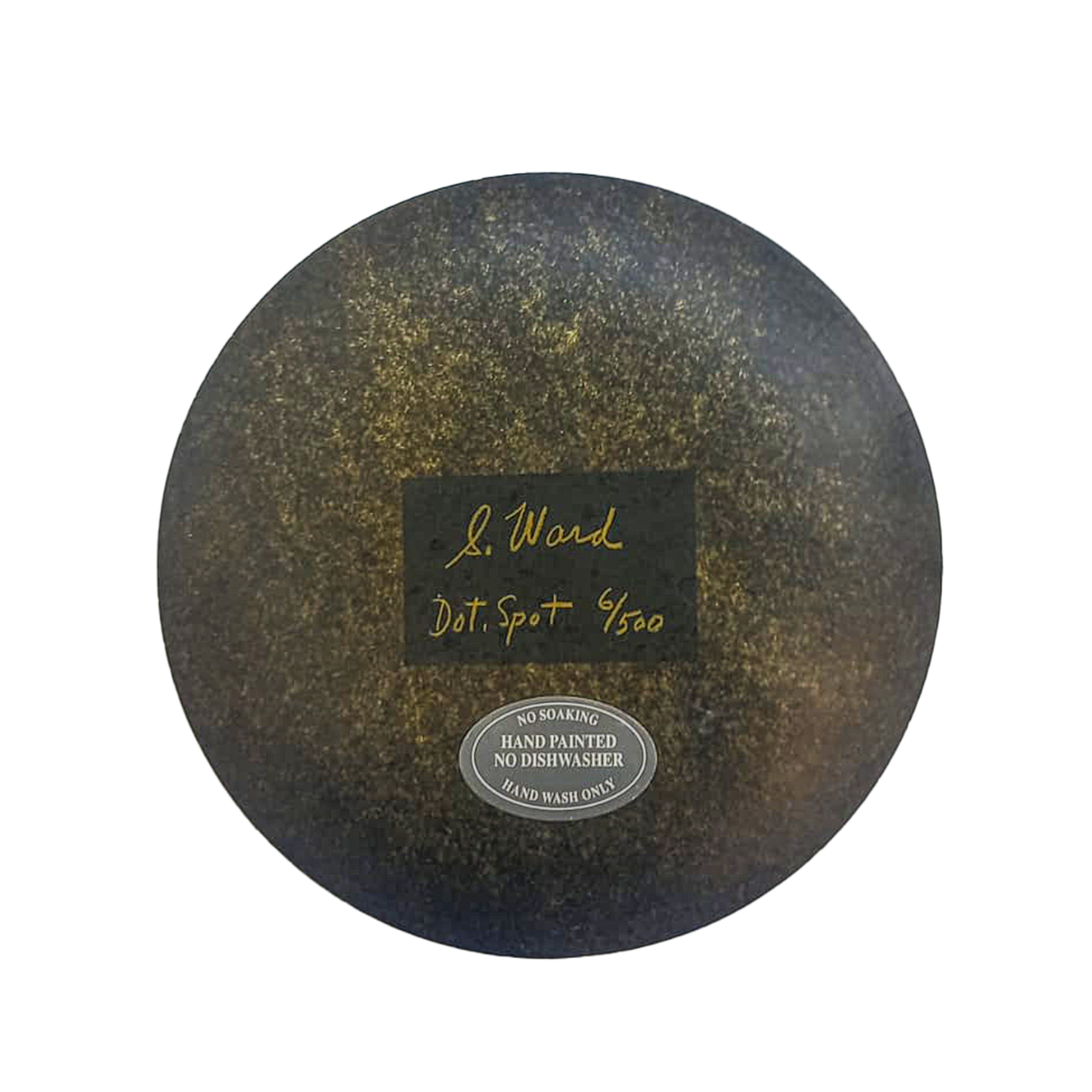 Idée Art Exclusive. Glass Decorative Plate with Abstract Design. Medium Size