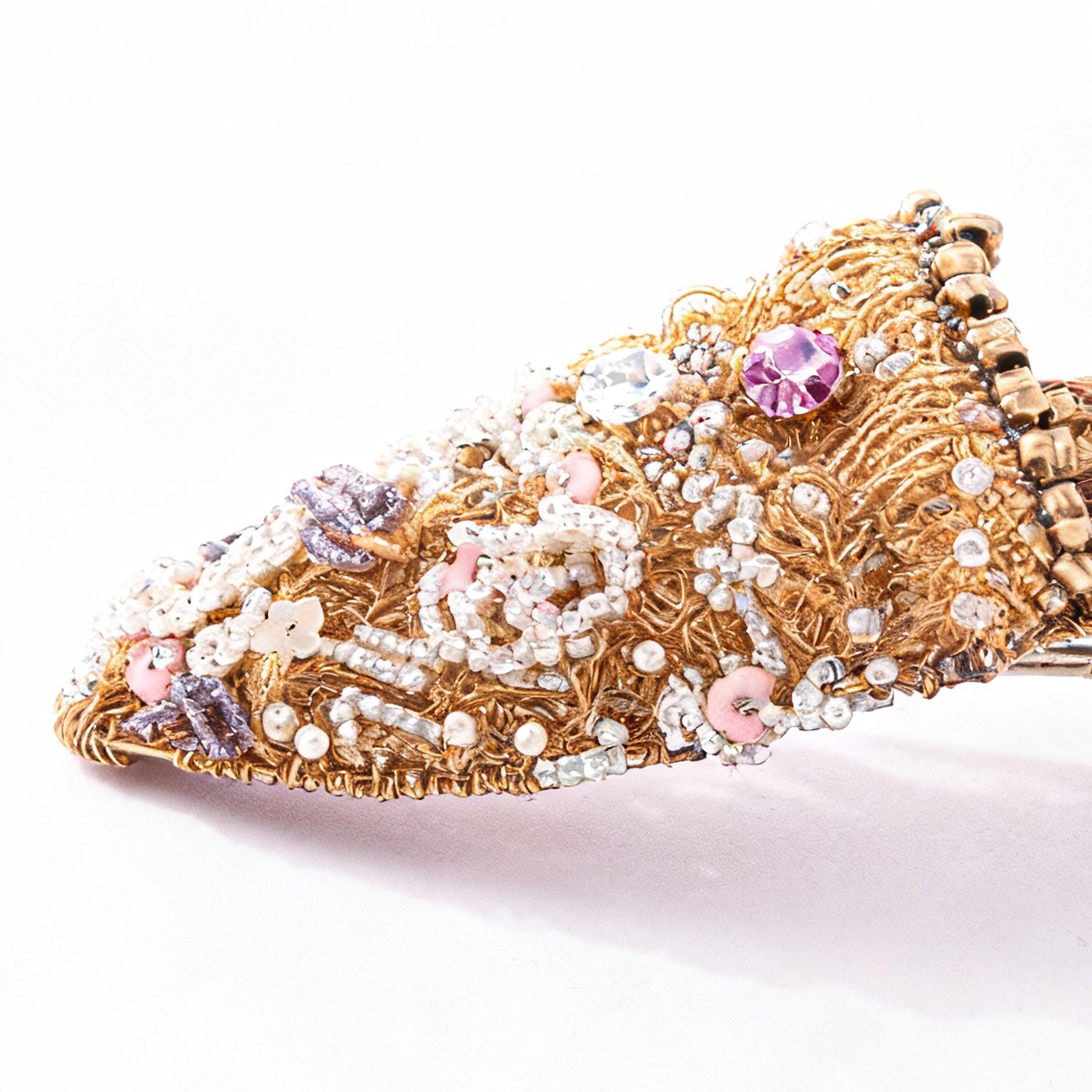 Idée Art Exclusive. Shoe Shaped Figurine Studded with Pink Swarovski. Small Size