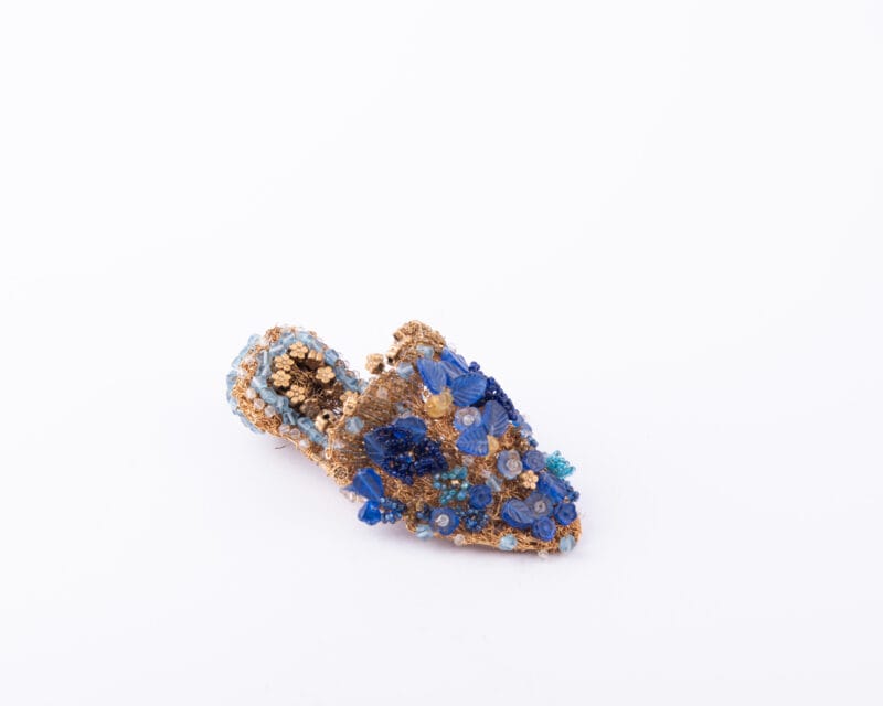 Idée Art Exclusive. Shoe Shaped Figurine Studded with Blue Swarovski. Small Size