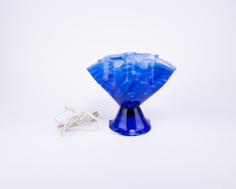 Idée Art Exclusive. Blue Glass Seashell Lamp. Large Size