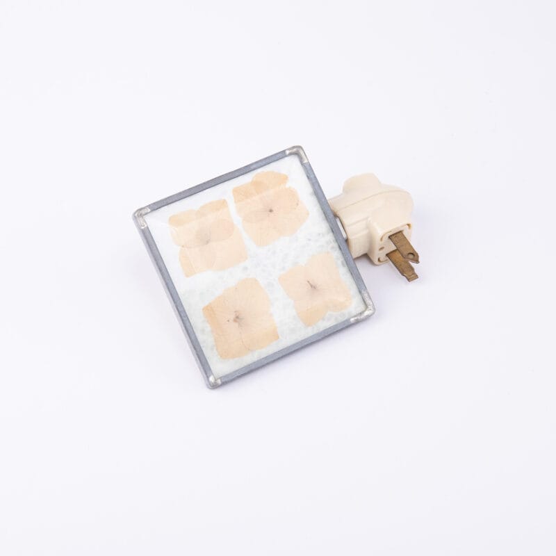 Idée Art Exclusive. Glass Lamp with Flowers Design. Small Size