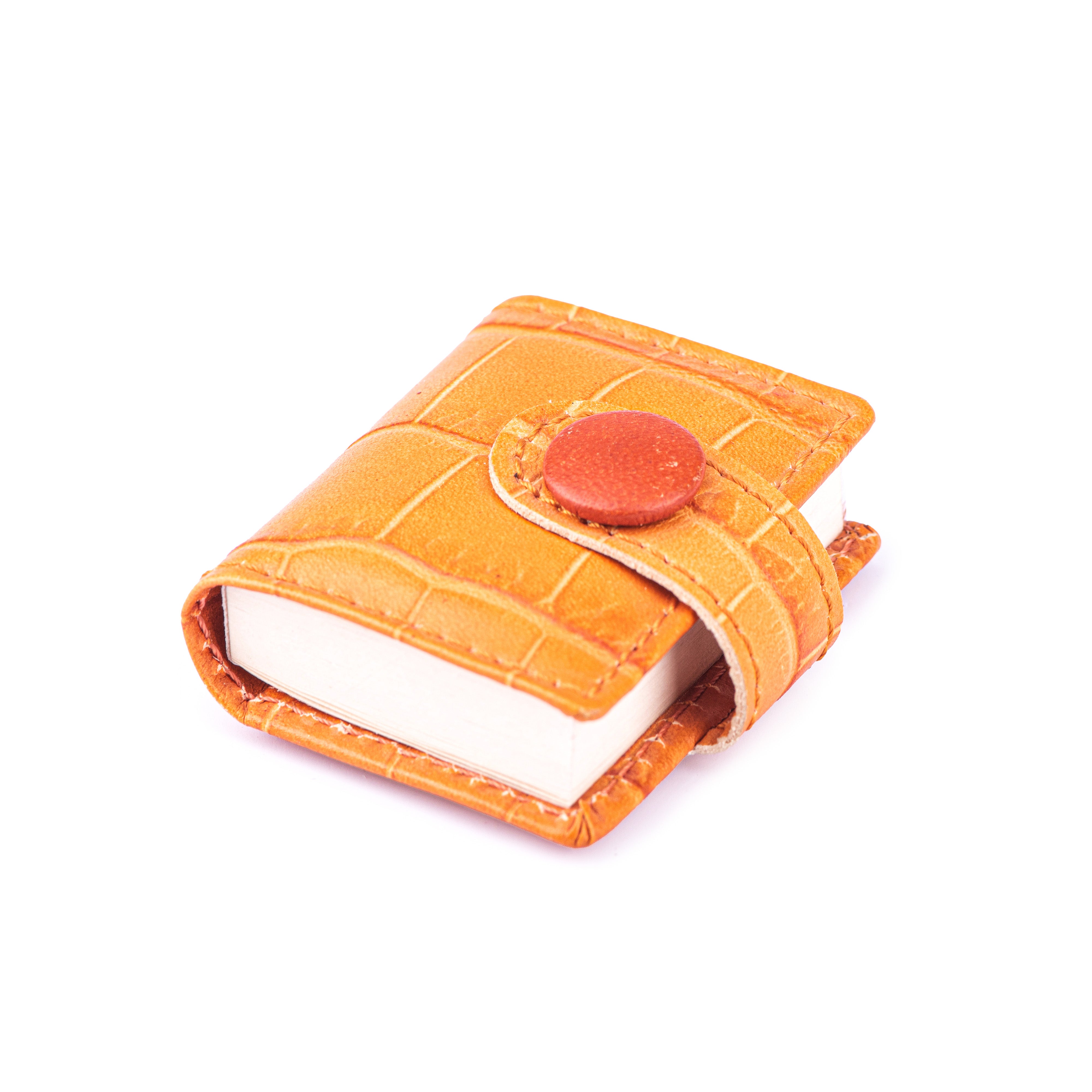 Idée Art Exclusive. Orange Leather Notebook. Small Size