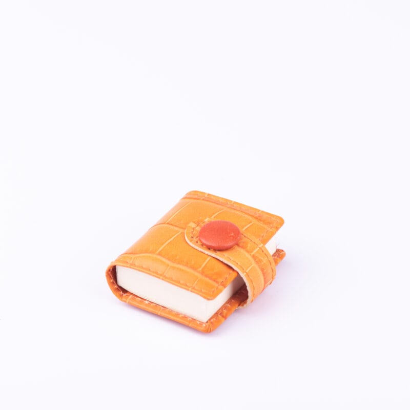 Idée Art Exclusive. Orange Leather Notebook. Small Size