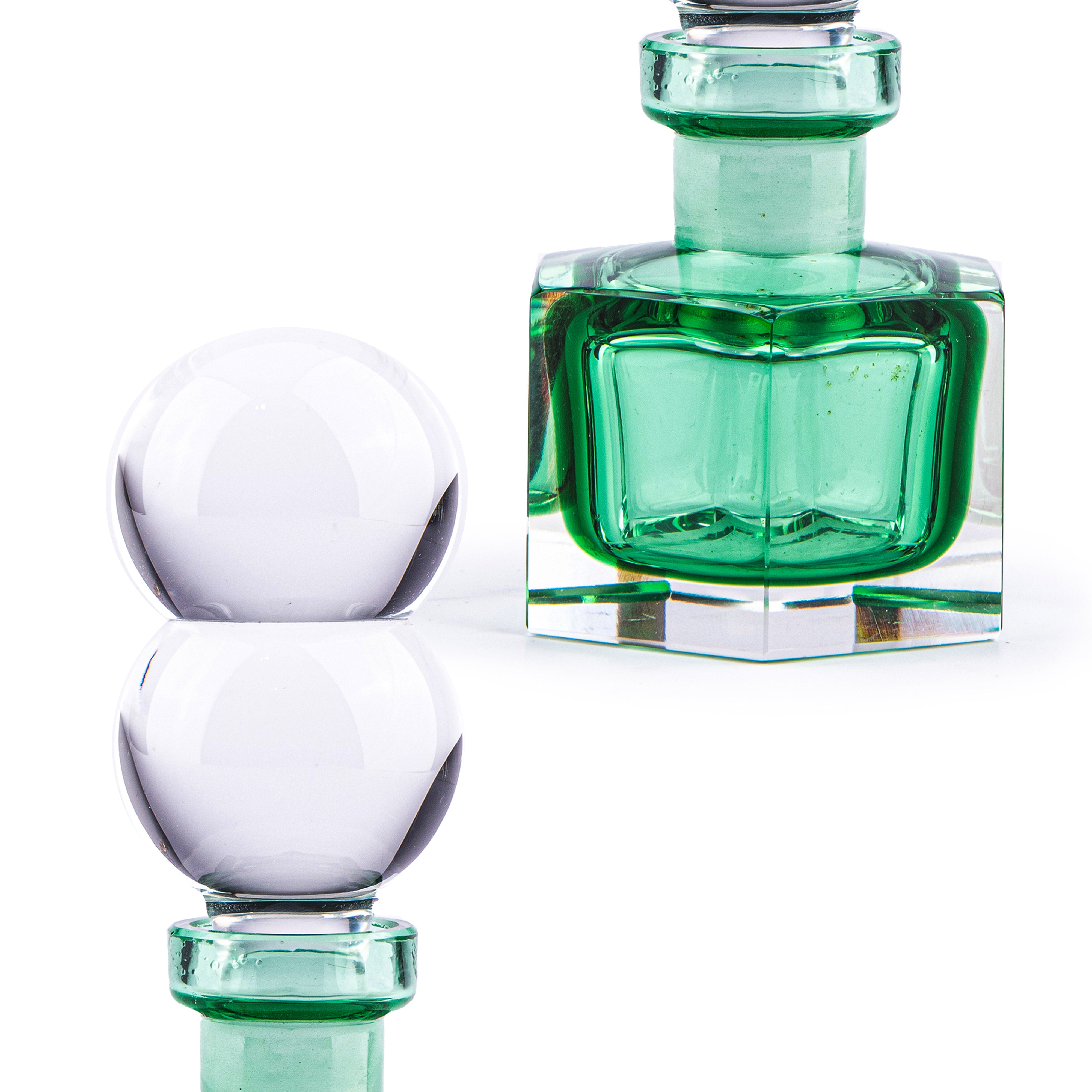 Idée Art Exclusive. Handmade Perfume Bottle with Czech Crystal in a Square Shape. 30 ml