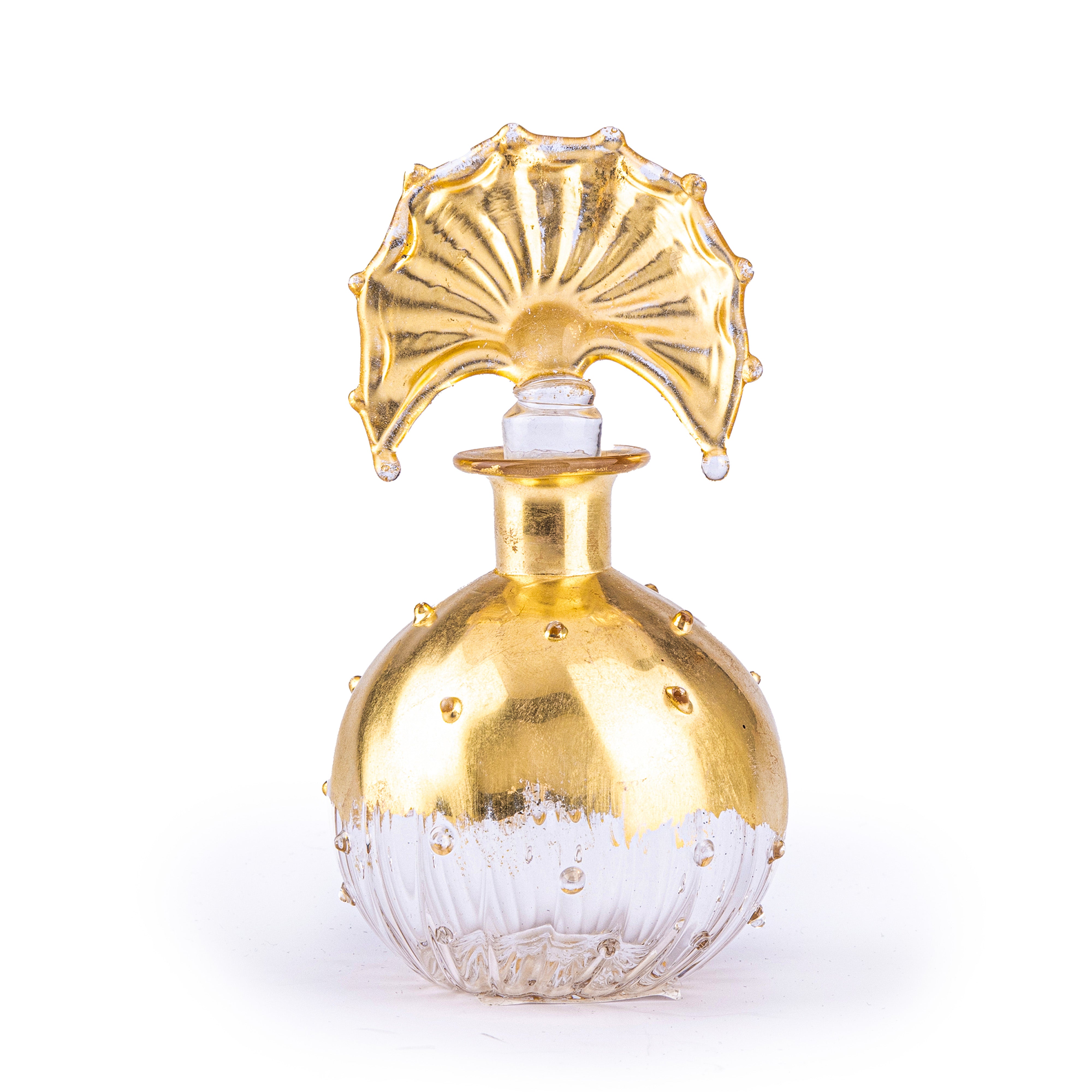 Idée Art Exclusive. Gilded Murano Glass Perfume Bottle. 100 ml